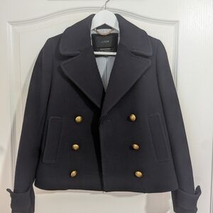 J. Crew Women's Navy Blue Peacoat